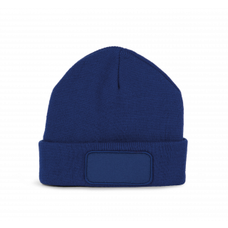 Bonnet avec patch et doublure Thinsulate™ KP894 - Royal Blue personnalisable - Vue de face