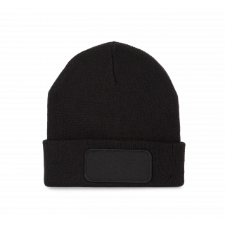 Bonnet avec patch KP895 - Black personnalisable - Vue de face