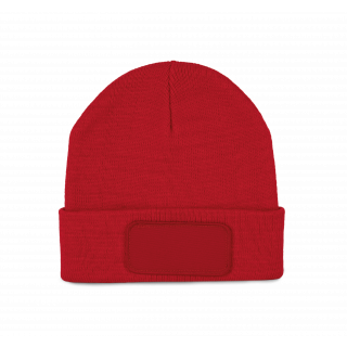 Bonnet avec patch KP895 - Red personnalisable - Vue de face