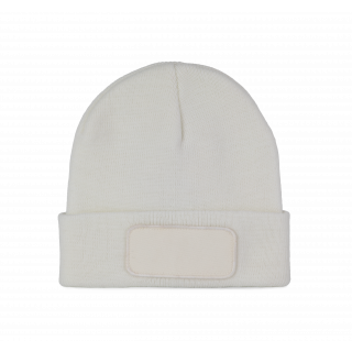Bonnet avec patch KP895 - White personnalisable - Vue de face