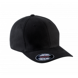 Casquette Flexfit coton brossé - 6 panneaux KP907 - Black personnalisable - Vue de face