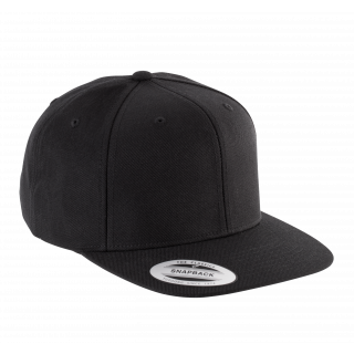 Casquette visière plate - 6 panneaux KP910 - Black personnalisable - Vue de face