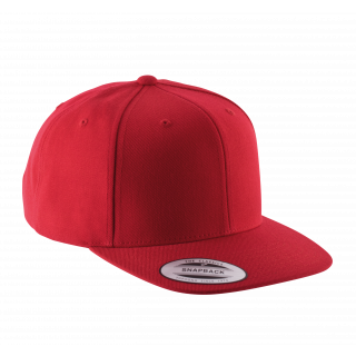 Casquette visière plate - 6 panneaux KP910 - Red personnalisable - Vue de face