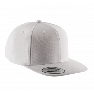 Casquette visière plate - 6 panneaux KP910 - White personnalisable - Vue de face