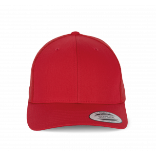 Casquette Trucker modèle rétro - 6 panneaux KP912 - Red personnalisable - Vue de face