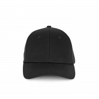 Casquette en coton recyclé - 6 panneaux KP915 - Black personnalisable - Vue de face