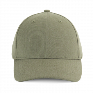 Casquette 6 panneaux en coton recyclé KP922 - Shale Green personnalisable - Vue de face