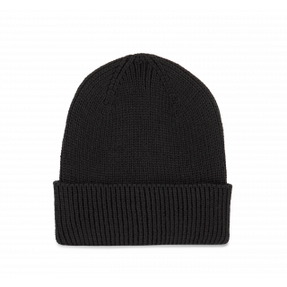 Bonnet côtelé avec revers KP950 - Black personnalisable - Vue de face
