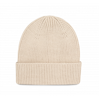 Bonnet côtelé avec revers KP950 - Light Sand personnalisable - Vue de face
