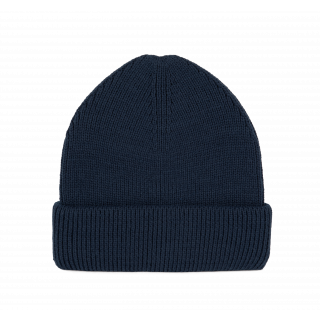 Bonnet côtelé à double revers KP951 - Twilight Blue personnalisable - Vue de face