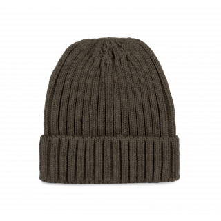 Bonnet à double côte et revers KP953 - Algae Green personnalisable - Vue de face