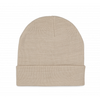Bonnet à maille fine KP955 - Light Sand personnalisable - Vue de face