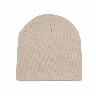 Bonnet à maille fine KP956 - Light Sand personnalisable - Vue de face