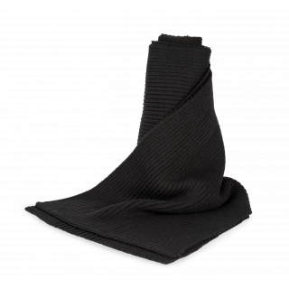 Écharpe à maille côtelée KP957 - Black personnalisable - Vue de face