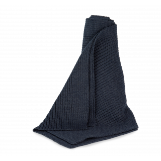 Écharpe à maille côtelée KP957 - Navy personnalisable - Vue de face