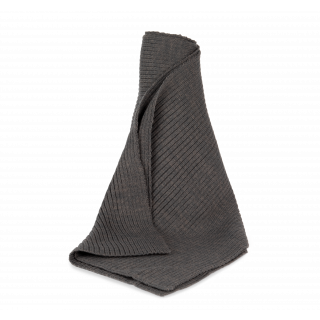 Écharpe à maille côtelée KP957 - Cement Grey Heather personnalisable - Vue de face