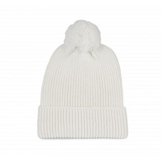 Bonnet avec pompon KP959 - Off White personnalisable - Vue de face