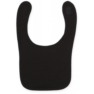 Bavoir LW082 - Black personnalisable - Vue de face