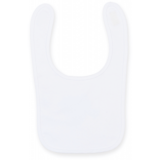 Bavoir LW082 - White personnalisable - Vue de face