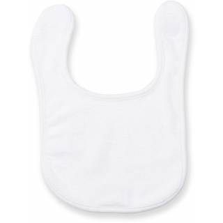 Bavoir éponge LW22T - White personnalisable - Vue de face