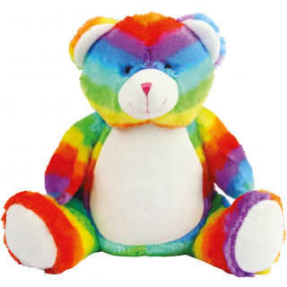 Peluche zippée Ours multicolore MM555 - Multi personnalisable - Vue de face