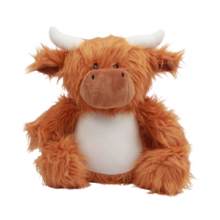 Peluche zippée vache MM565 - Brown personnalisable - Vue de face