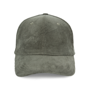 Casquette écoresponsable en velours côtelé 6 panneaux unisexe NS016 - Organic Khaki personnalisable - Vue de face
