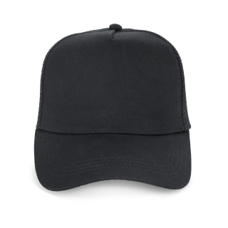 Casquette trucker écoresponsable 5 panneaux unisexe NS035 - Black personnalisable - Vue de face