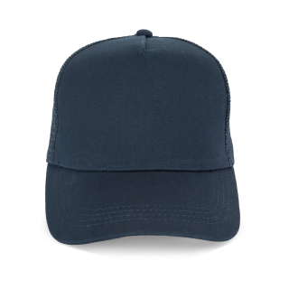 Casquette trucker écoresponsable 5 panneaux unisexe NS035 - Navy Blue personnalisable - Vue de face