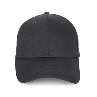 Casquette trucker écoresponsable 6 panneaux unisexe NS036 - Black personnalisable - Vue de face