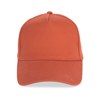 Casquette écoresponsable 5 panneaux unisexe NS037 - Burnt Brick personnalisable - Vue de face
