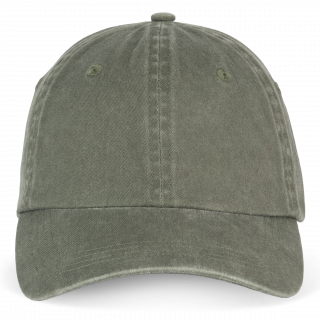 Casquette écoresponsable délavée unisexe NS040 - Washed Organic Khaki personnalisable - Vue de face