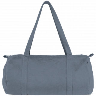 Sac polochon en molleton NS106 - Mineral Grey personnalisable - Vue de face
