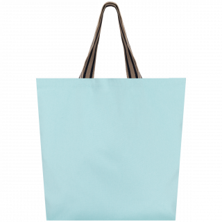 Grand sac shopping écoresponsable NS110 - Topaz Blue / Desert Sand / Horizon Blue Stripes personnalisable - Vue de face