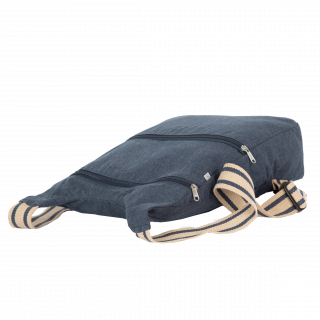 Sac à dos écoresponsable NS120 - Horizon Blue / Desert Sand / Horizon Blue Stripe personnalisable - Vue de face