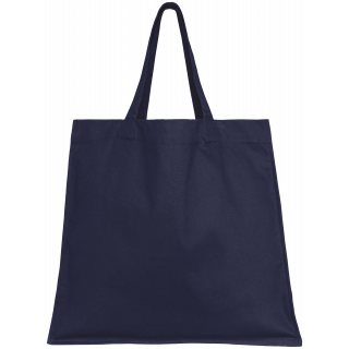 Long sac shopping écoresponsable NS121 - Navy Blue personnalisable - Vue de face
