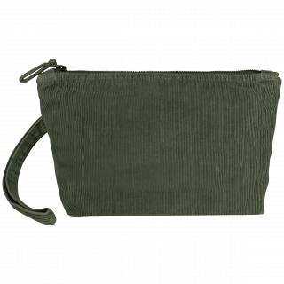 Pochette écoresponsable délavée en velours côtelé NS134 - Washed Organic Khaki personnalisable - Vue de face