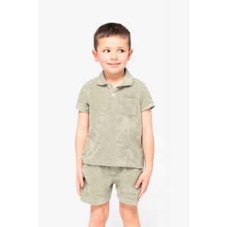 Polo écoresponsable en éponge garçon - Navy Blue