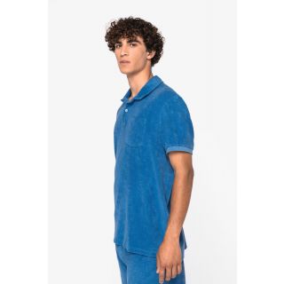 Polo écoresponsable en éponge homme - Mineral Grey