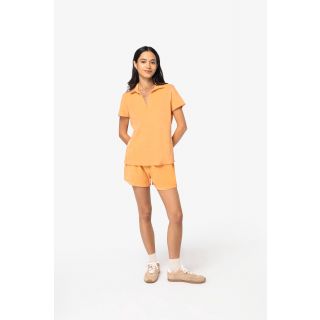 Polo écoresponsable en éponge femme - Malachite Green