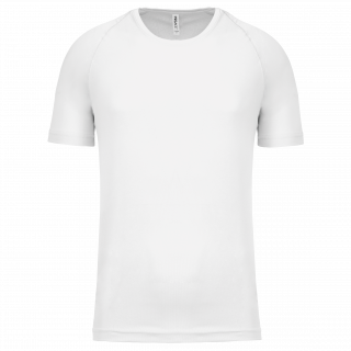 T-shirt de sport manches courtes homme PA438 - White personnalisable - Vue de face