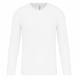 T-shirt de sport manches longues homme PA443 - White personnalisable - Vue de face