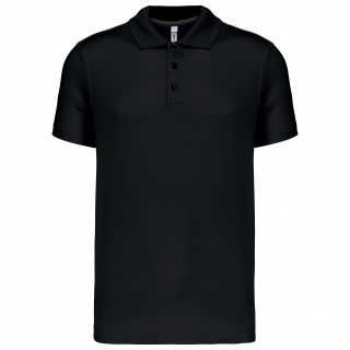 Polo manches courtes homme PA480 - Black personnalisable - Vue de face