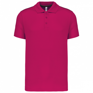 Polo manches courtes homme PA480 - Fuchsia personnalisable - Vue de face
