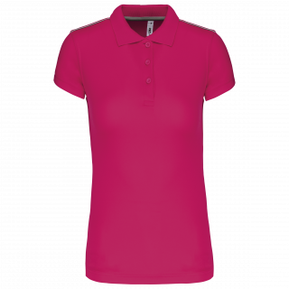 Polo manches courtes femme PA481 - Fuchsia personnalisable - Vue de face