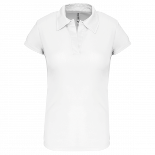 Polo sport manches courtes femme PA483 - White personnalisable - Vue de face