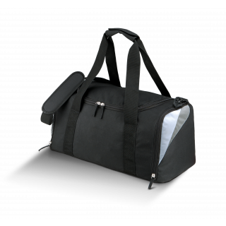 Sac de sport - 54 litres PA533 - Black / White / Light Grey personnalisable - Vue de face