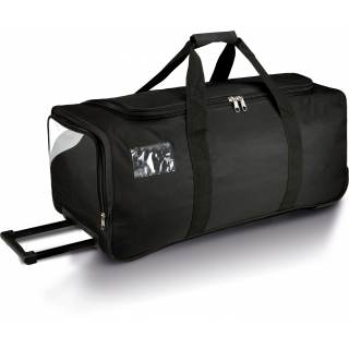 Sac/ trolley de sport - 65 L PA534 - Black / White / Light Grey personnalisable - Vue de face
