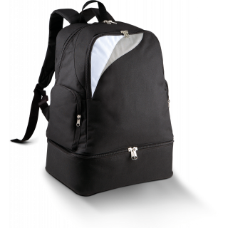 Sac à dos multisports fond rigide - 39L PA536 - Black / White / Light Grey personnalisable - Vue de face