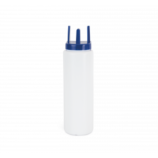 Bouteille de sport hygiénique 1000 ml PA561 - White / Royal Blue personnalisable - Vue de face